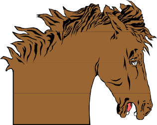 Horse Clipart with Flowing Mane - Elegant Equine Illustrations