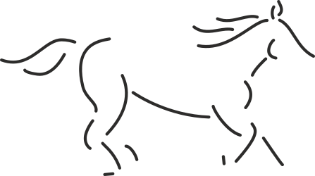 Running Horse in the Wind Clipart - Dynamic and Lively Animal Illustrations