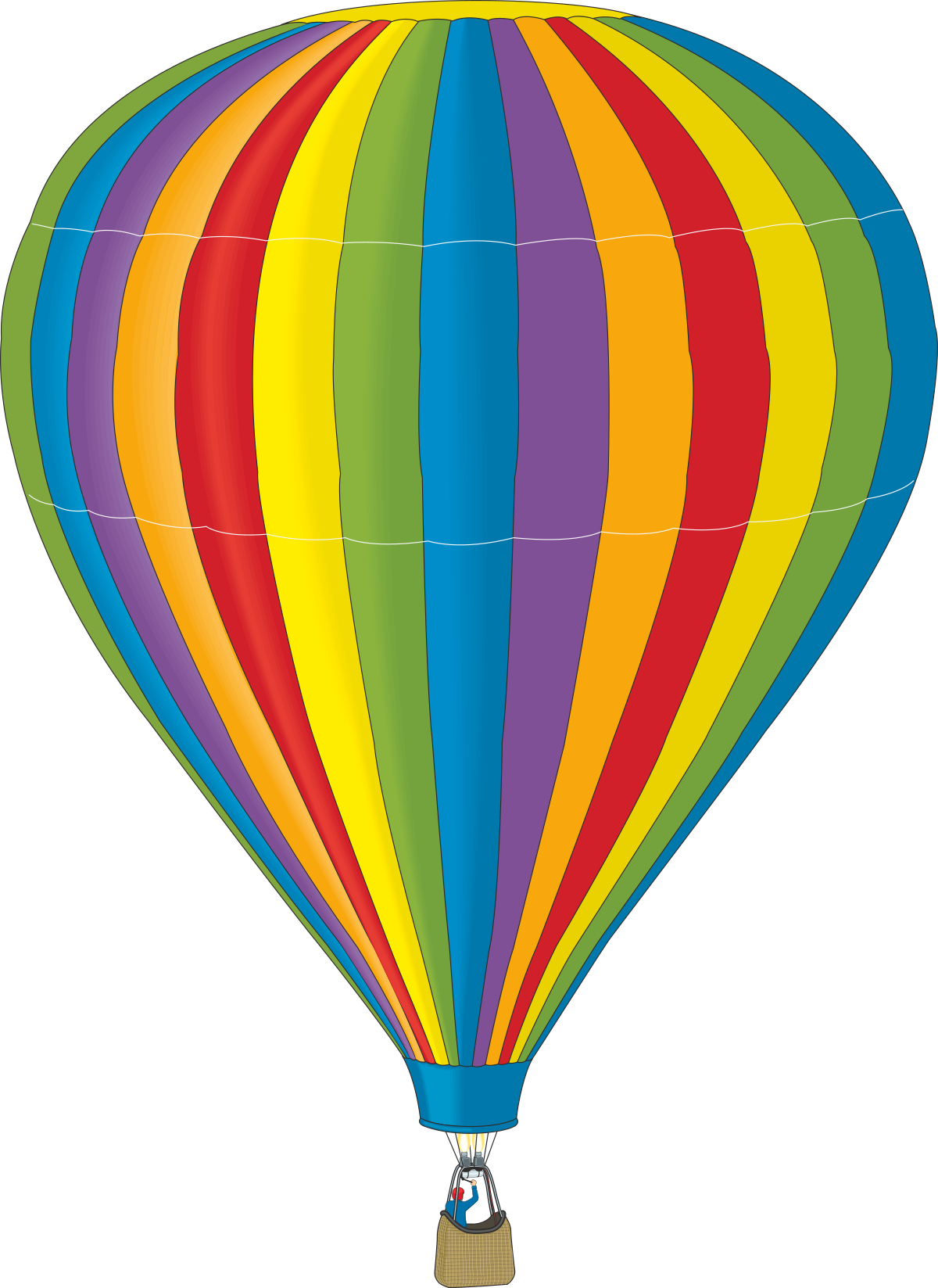 Colorful Hot Air Balloon Clipart for Vibrant Designs