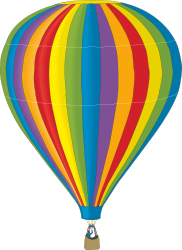 Colorful Hot Air Balloon Clipart for Vibrant Designs