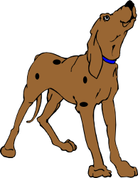 Brown Dog with Blue Collar Clipart for Creative Projects