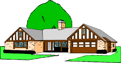 House with Tree Background Clipart - Perfect for Home and Nature Themes