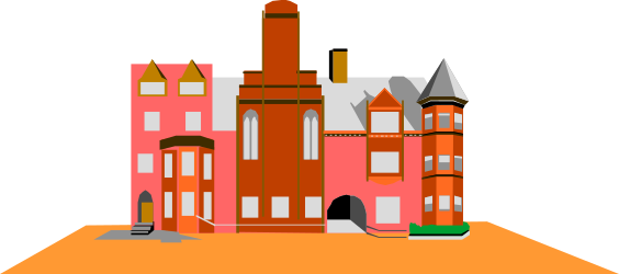 Pink House with Chimney - Charming Clipart for Your Projects