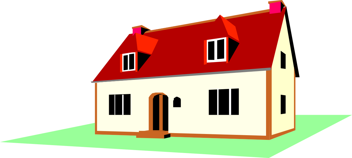 a house with red roof and windows clip art png transparent House with Red Roof and Windows Clipart - Charming Home Illustration