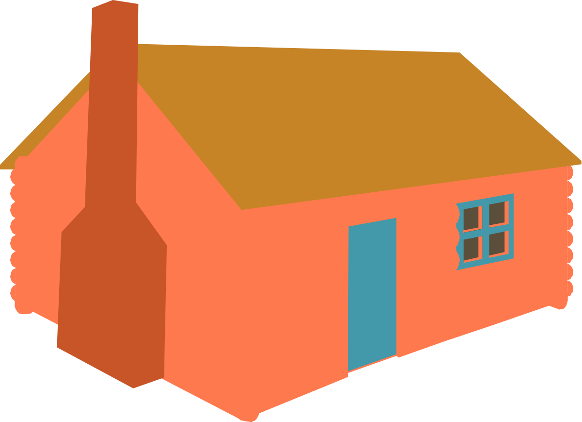 House with Chimney and Chimney Cap Clipart for Charming Home Illustrations