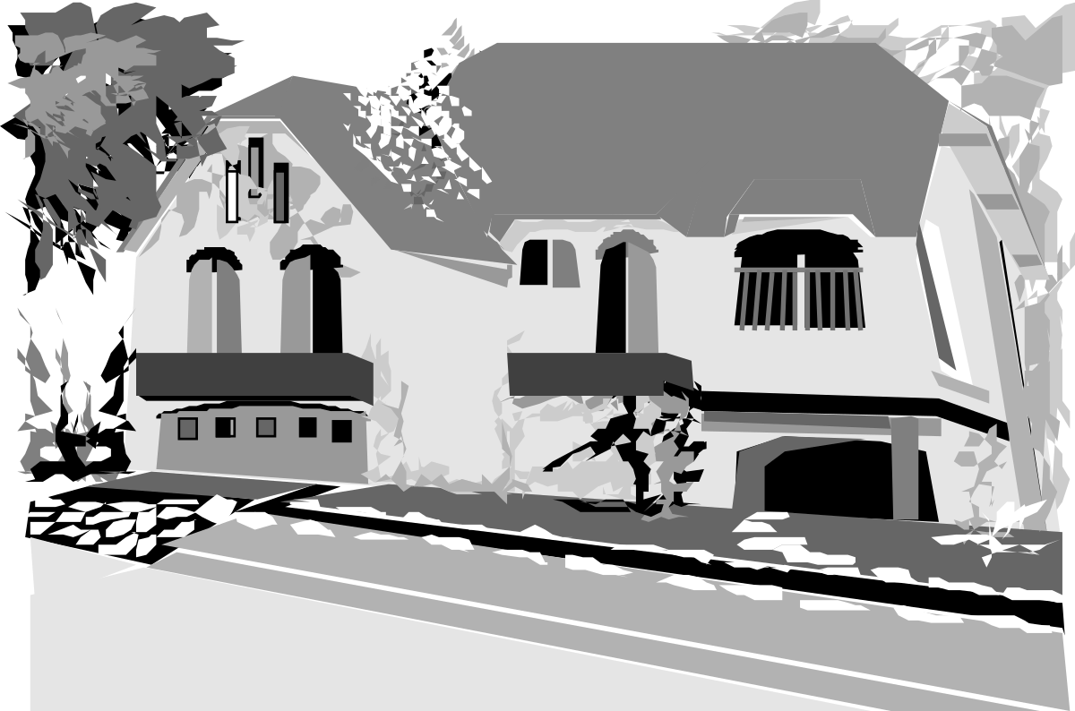 House with Tree Background - Perfect Clipart for Your Projects