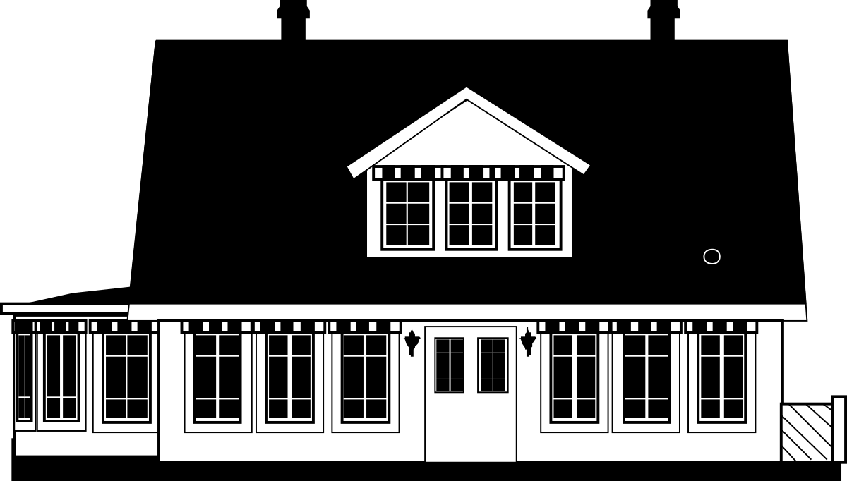 White House Clipart on Black Background - Stunning Visuals