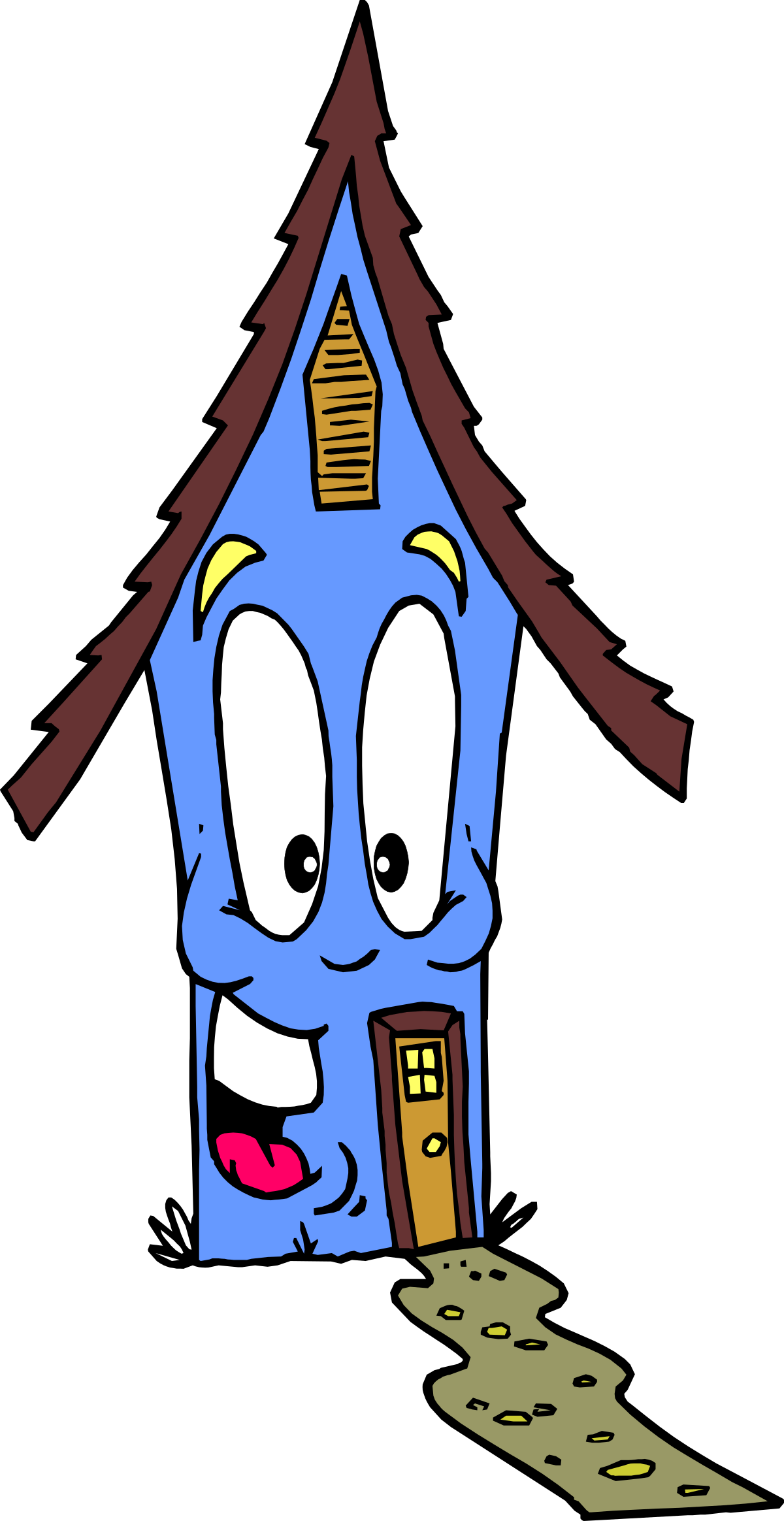 a cartoon house with a small window and a small door clip art png transparent Cartoon House Clipart with Charming Window and Door