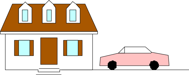 Charming House with Pink and Brown Roof - Perfect Clipart for Your Projects
