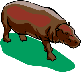 Pig on Green Surface Clipart - Fun Porcine Illustration