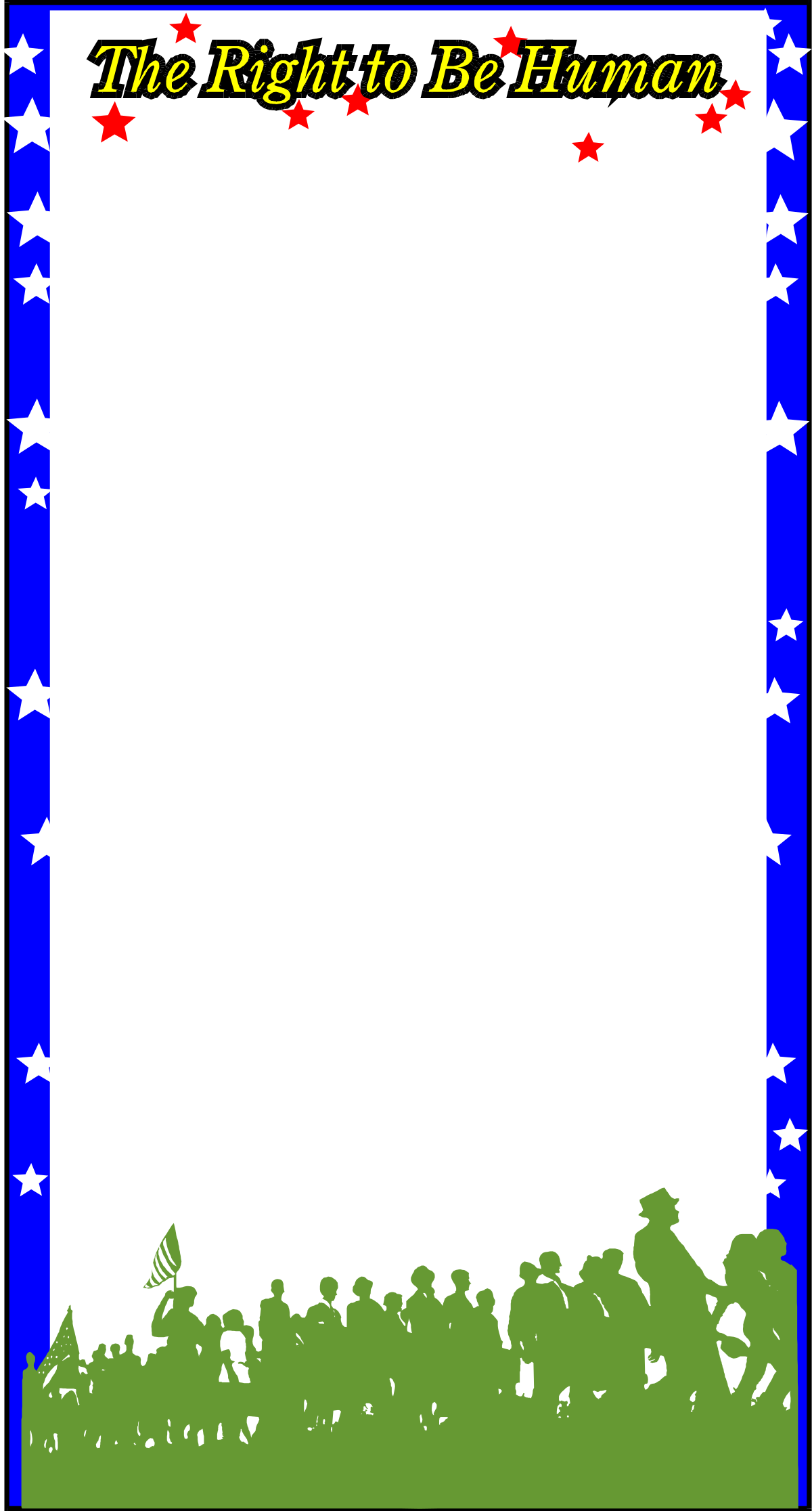 a patriotic frame with the words the right to vote clip art png transparent Patriotic Frame Clipart: The Right to Vote with Borders and People