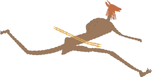 Running Woman with Yellow Ribbon Clipart for Dynamic Designs