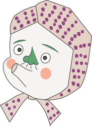Cartoon Face with Bow Clipart for Fun Designs