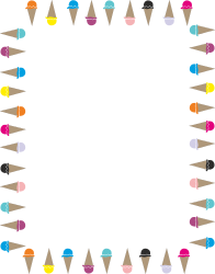 Borders and Leisure: Vibrant Ice Cones Clipart for Creative Projects