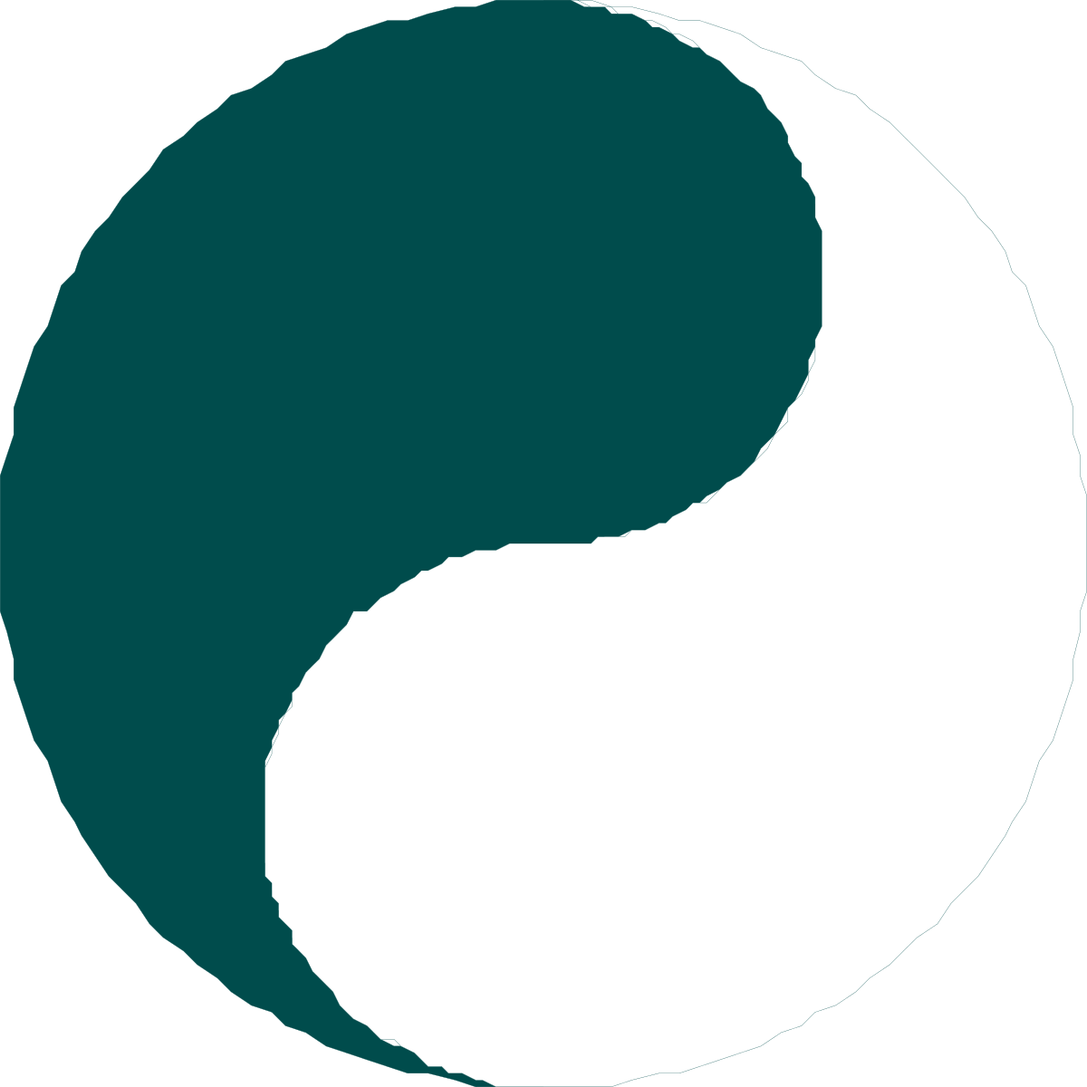Yin Yang Symbol Clipart - Elegant and Harmonious Design