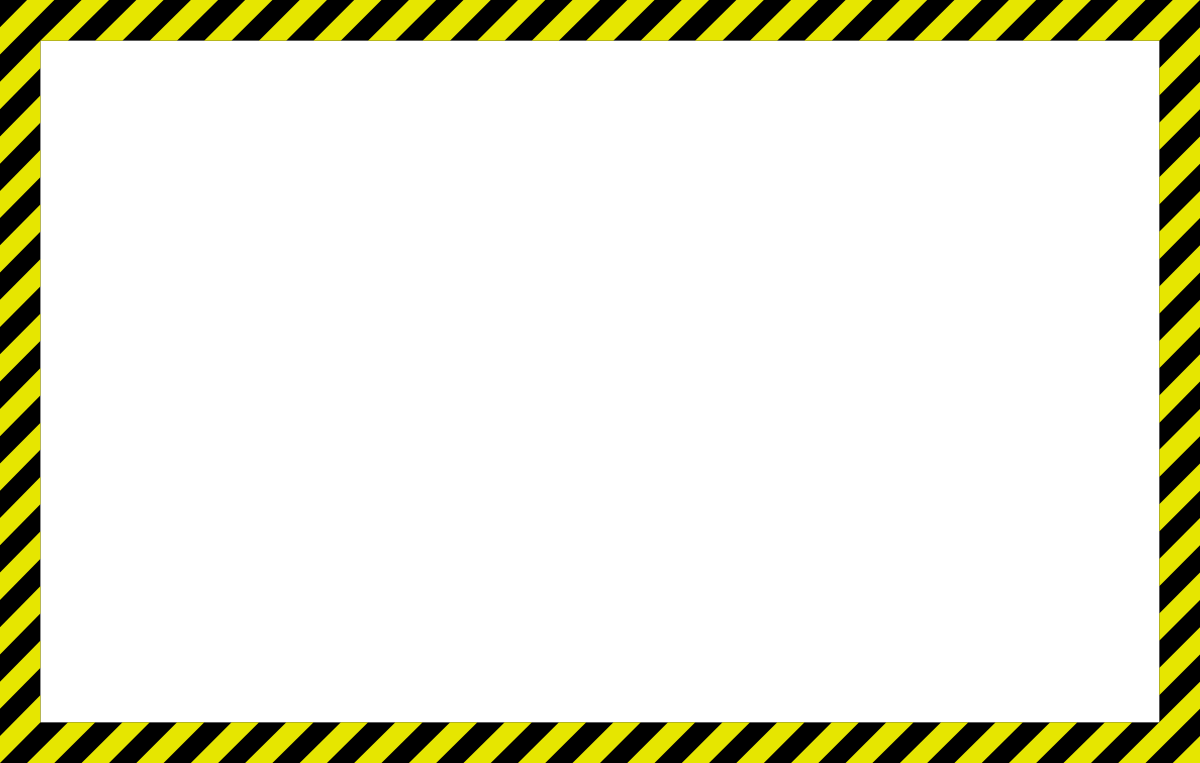 Yellow and Black Diagonal Striped Frame Clipart for Creative Designs