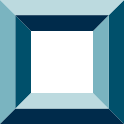 Borders and Frames: Blue and White Square with Black Center Clipart