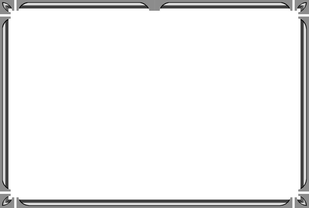 Black and White Frame with Silver Border Clipart - Elegant Decorative Borders