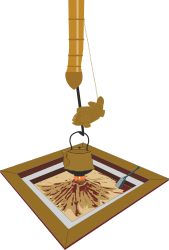 Person with Hammer and Wood Clipart - Construction and DIY