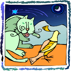 Cat and Bird Friendship Clipart: Adorable SVG Illustrations