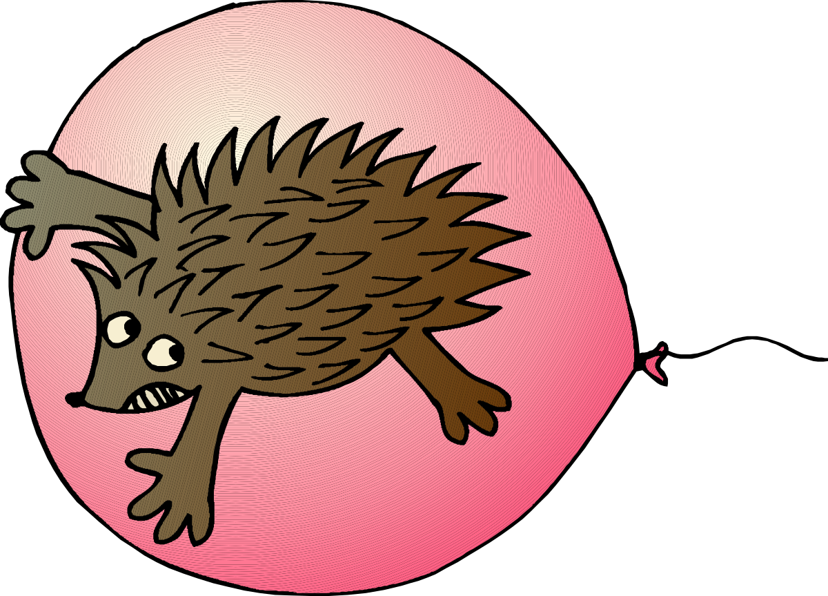 Cartoon Hedge Sprinting Through Egg Clipart