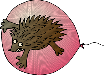 Cartoon Hedge Sprinting Through Egg Clipart