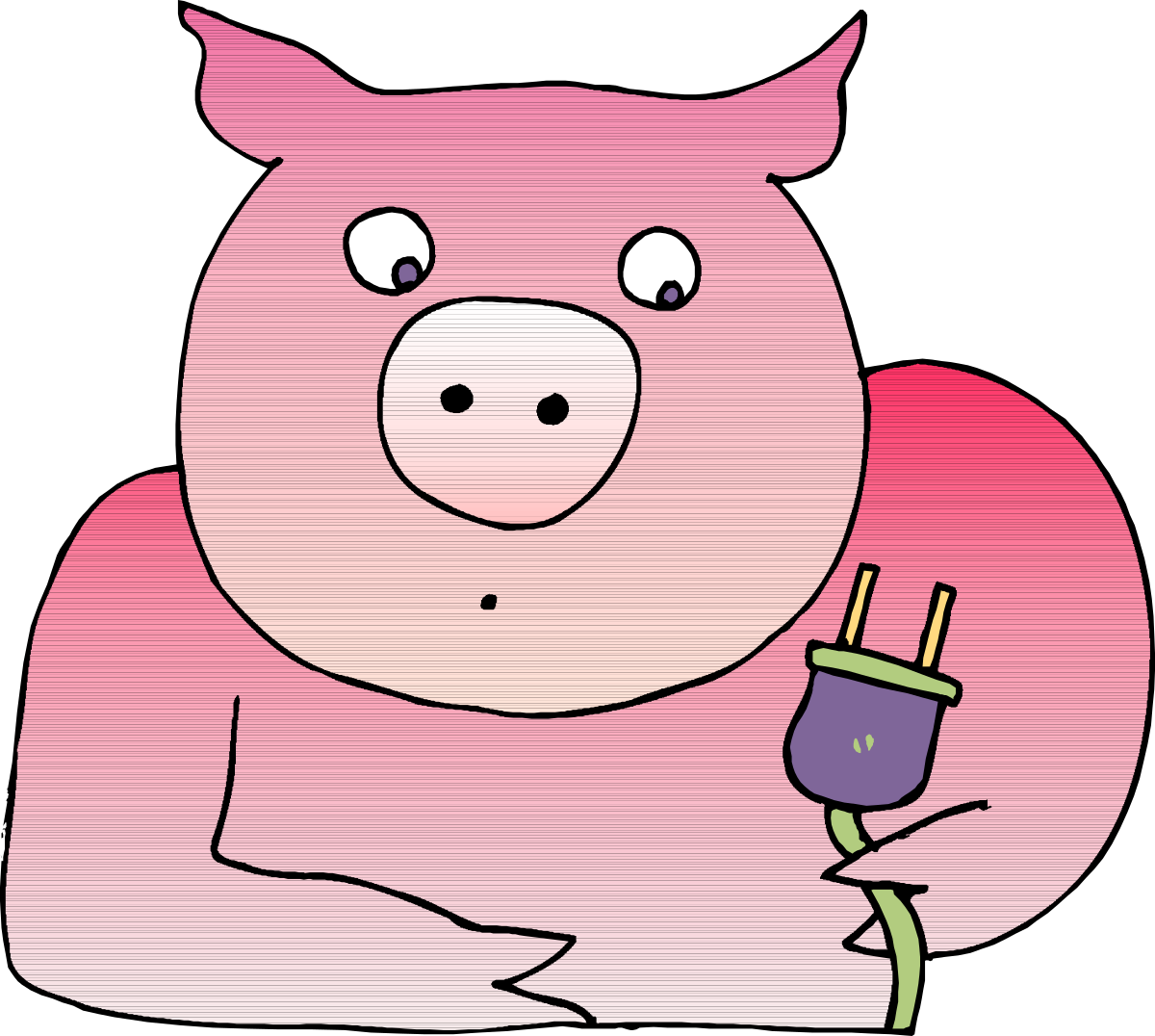 a pig holding a cup and a drink clip art png transparent Pig Holding a Drink Cup Clipart - Cute and Playful Design