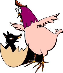 Bird Standing Next to Egg Clipart - Perfect for Nature Themes