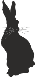 Black Silhouette Rabbit Clipart - Ideal for Creative Projects
