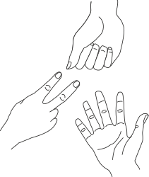 Hands Reaching for Connection Clipart - Embrace Togetherness