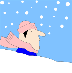 Cartoon Character with Pink Hat and Scarf - Fun Clipart for All Your Projects