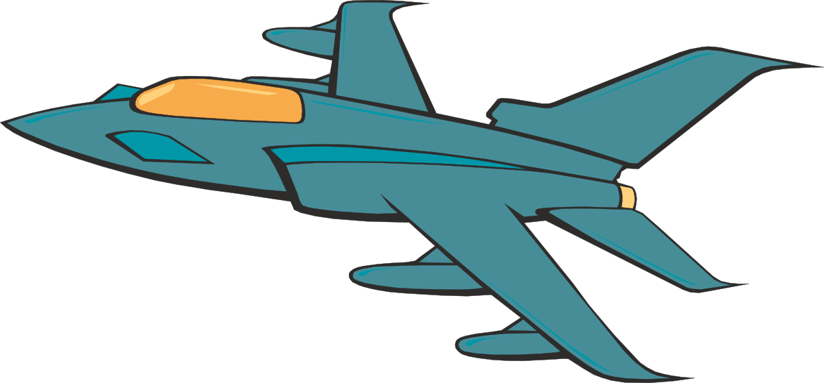 a blue airplane with a yellow tail clip art png transparent Blue Airplane with Yellow Tail Clipart for Travel Themes