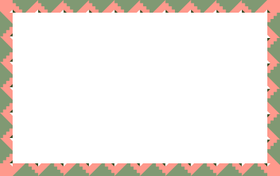 Square Frame Clipart with Pink and Green Pattern - Decorative Borders & Frames