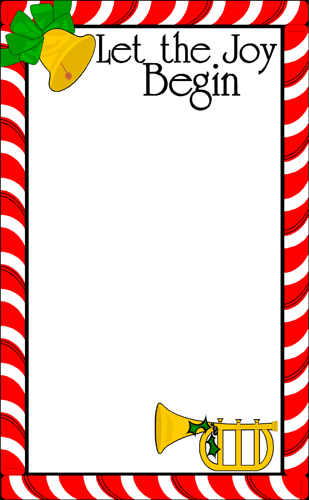 Printable Christmas Letter and Number Worksheet Clipart - Holiday Borders for Joyful Learning