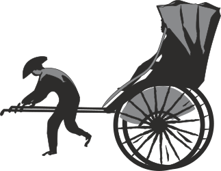 Horse-Drawn Cart Clipart Featuring a Man