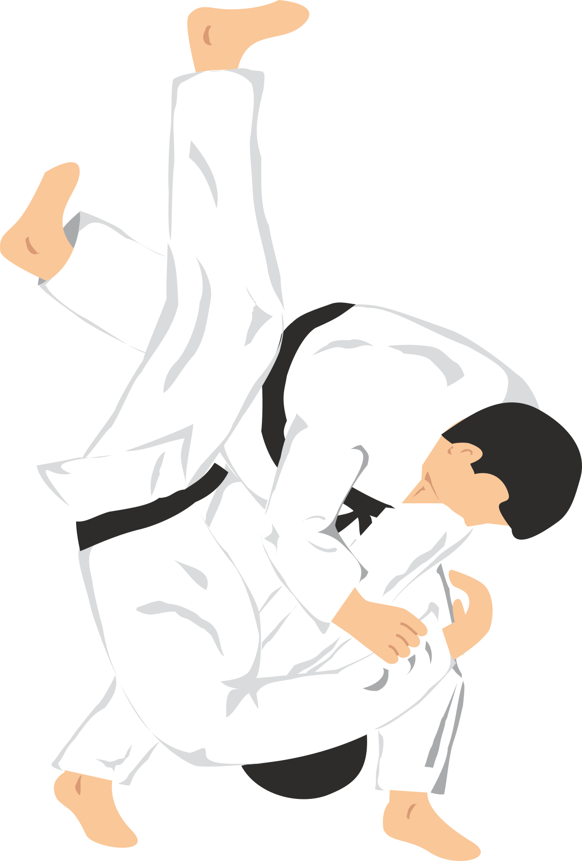 a man in a white karate suit kicking clip art png transparent Karate Kick Clipart: Dynamic Man in White Suit
