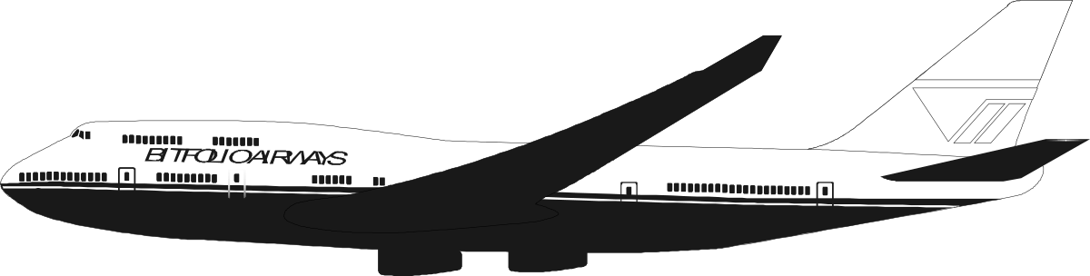 White Airplane with 'B77' Marking - High-Quality Clipart