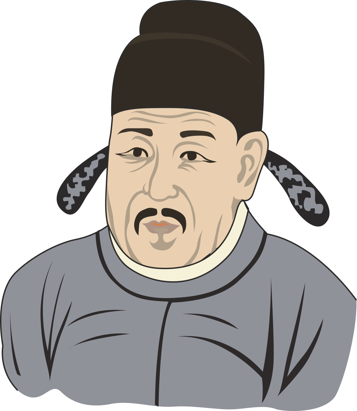 Mustached Man in Hat: Vintage Clipart for Your Creative Projects