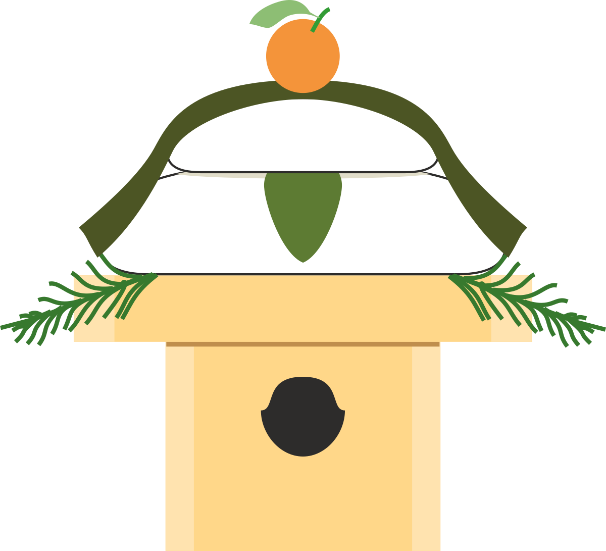 Bird House with Bird on Top - Charming Clipart for Nature Themes