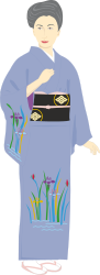 Kimono Woman Clipart - Elegant Japanese Tradition Art