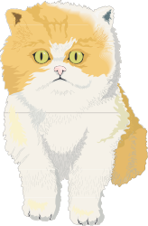 Cat Clipart with Green Eyes and White Fur - Perfect for Your Projects