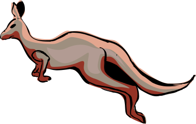 Kangaroo Clipart: Dynamic Tail and Playful Poses
