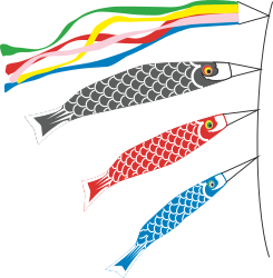 Three Fish with Ribbons Clipart: Vibrant Underwater Decor