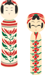 Colorful Patterned Dolls Clipart for Creative Projects