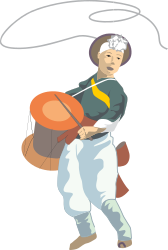 Backpack Clipart: Adventurous Man with Backpack