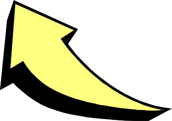 Yellow Arrow Pointing Upward Clipart - Dynamic Directional Graphics