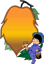 Boy with Brush and Leaf Clipart: Perfect for Nature and Craft Themes
