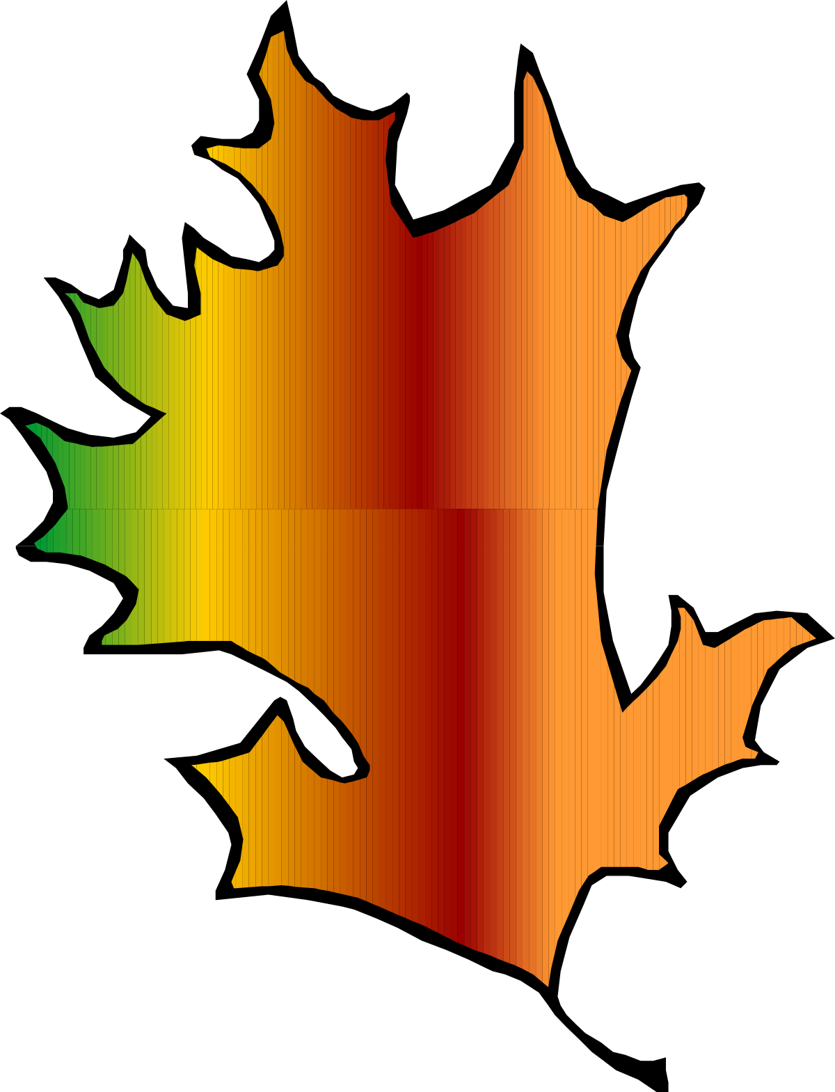 a rainbow colored leaf clip art png transparent Rainbow Colored Leaf Clipart: Vibrant Nature Element