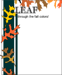 Leaf Border Clipart  Elegant Nature-Inspired Frame for Your Projects