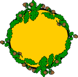 Borders with Plants and Leaves - Acorn Clipart Design